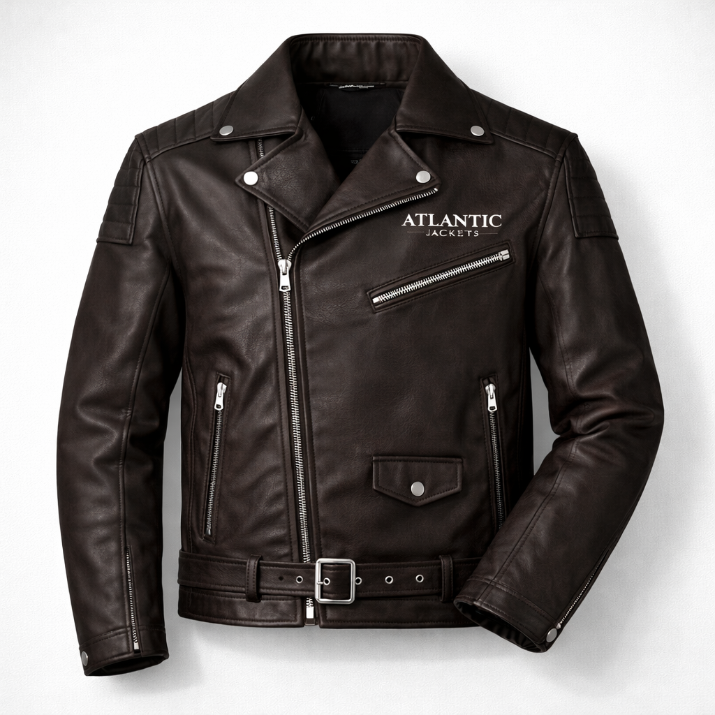 Atlantic Onyx Moto Leather Jacket
