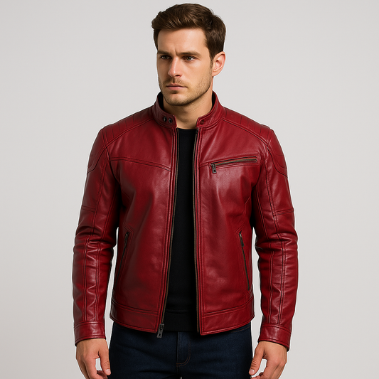 Galactic Raider Red Leather Jacket